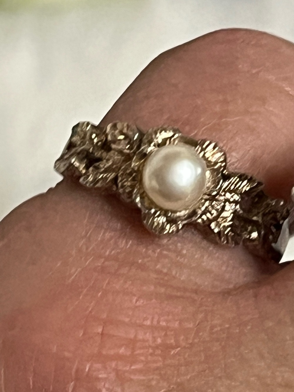 Vintage 925 Pearl Ring - Picture 7 of 12